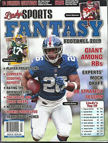 LINDY'S SPORT FANTASY FOOTBALL, 2019 VOLUME, 19 GIANT AMONG RBS