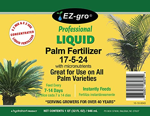 Palm Fertilizer by E Z-GRO | Our 17-5-24 is Specially Formulated for Your Indoor Palm Tree and Your Outdoor Palm Trees | Our Palm Tree Fertilizer is Enhanced with Extra Micronutrients