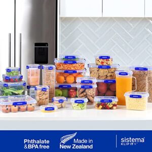 Sistema KLIP IT PLUS Food Storage Container | 5.5 L Square | Stackable & Airtight Fridge/Freezer Food Boxes with Lids | Recyclable with TerraCycle® | BPA-Free Plastic