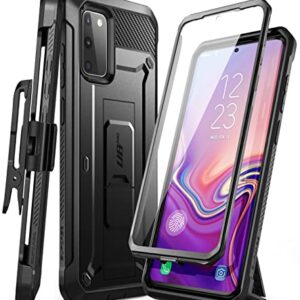 SUPCASE Unicorn Beetle Pro Series Designed for Samsung Galaxy S20 FE (2020 Release), Full-Body Dual Layer Rugged Holster & Kickstand Case with Built-in Screen Protector (Black)