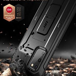 SUPCASE Unicorn Beetle Pro Series Designed for Samsung Galaxy S20 FE (2020 Release), Full-Body Dual Layer Rugged Holster & Kickstand Case with Built-in Screen Protector (Black)