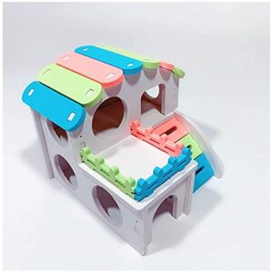 YUEKUA DIY Wooden Hamster House Hide House Hide Exercise Play Toys chew Small Hamsters, mice, mice, Gerbils and Other Pets s1