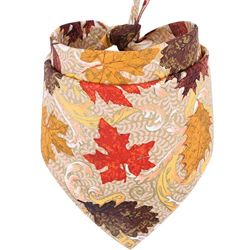 Thanksgiving Dog Bandana Fall Autumn Reversible Triangle Bibs Scarf Accessories for Dogs Cats Pets