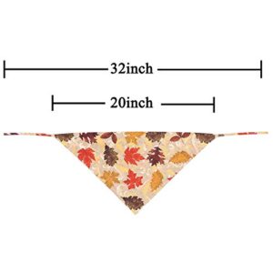 Thanksgiving Dog Bandana Fall Autumn Reversible Triangle Bibs Scarf Accessories for Dogs Cats Pets