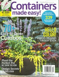 containers made easy magazine, 70 + easy-to- grow combos spring, 2019