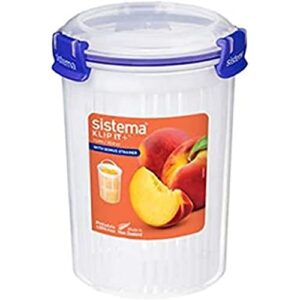 sistema 883803 klip it plus round container, polypropylene, 1lt