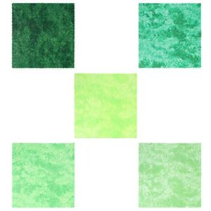 heallily quilting fabric 5 sheets starry cotton fabric bundle craft squares sheets diy artcraft patchwork sewing scrapbooking quilting (green) quilted fabric