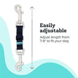 Gentle Creatures Collar Companion - Adjustable Collar Backup Clip for Dog Harness, Prong Collar, Pinch Collar, Gentle Lead - Double Ended Backup Clasp - Harness to Collar Safety Clip