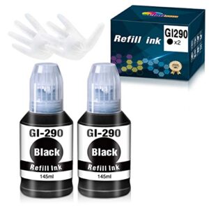 clorisun 290 compatible for canon 290 gi-290 refill ink bottle black pixma g3200 pixma g4210 pixma g3202 pixma g4200 pixma g3000 pixma g1200 g2200 g3100 g2100 g2000 printer (2black)