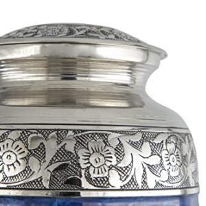 Blue Chrysalis Adult Urn - Cremation Urns for Human Ashes - Adult Urns Funeral urn Human ash Adult for Memorial, Funeral, Burial or Columbarium (1 Large Urn)