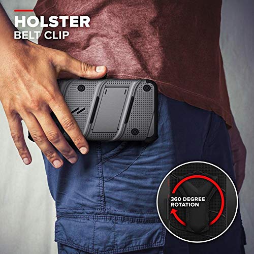 ZIZO Bolt Series for iPhone 12 Mini Case with Screen Protector Kickstand Holster Lanyard - Gun Metal Gray