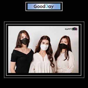 (Pack of 20) (10PCS BLACK,10PCS WHITE Combo set) [Good day] Premium 3D Disposable BLACK AND WHITE KF94 Face Mask, Protective Covering Dust Mask, Individual Packs, Made in Korea.