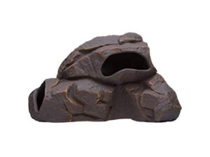 plecoceramics ceramic magma rock stone decoration - aquarium fish tank hideway decor - for cichlids plecos bettas