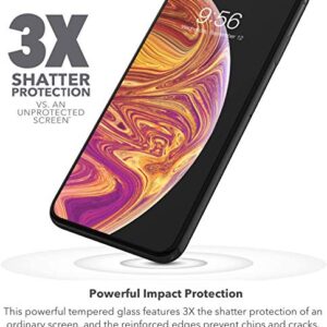 ZAGG InvisibleShield Glass+ Screen Protector – HD Tempered Glass for iPhone XS/X – Impact & Scratch Protection - Easy to Apply Tools Included - 2 PACK