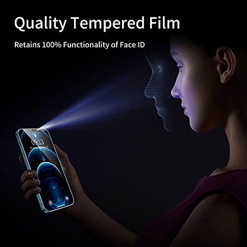 ImpactStrong Shatterproof Tempered Glass Screen Protector for iPhone 12 Mini [Easy Installation Frame] [Bubble Free] [9H Hardness] [Full Coverage] Case Friendly, 5.4 Inch (3-Pack)