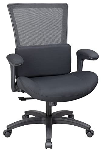 BOLISS Big and Tall 400lbs Office Chair Ergonomic Office Computer Desk Chairs with Lumbar Supprot and Soft Cushion Flip Arms-Black