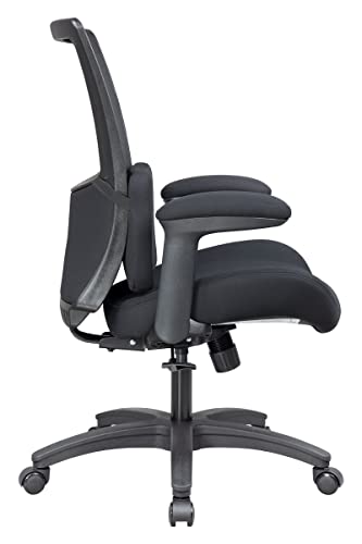 BOLISS Big and Tall 400lbs Office Chair Ergonomic Office Computer Desk Chairs with Lumbar Supprot and Soft Cushion Flip Arms-Black