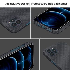 Sisyphy Aramid Fiber Case for iPhone 14 Pro Max with Carbon Fiber Texture, Super Slim Light Protective Cover Skin, Soft Touch Sturdy Durable Case, Snap-on Back Cover Wireless Charging Friendly