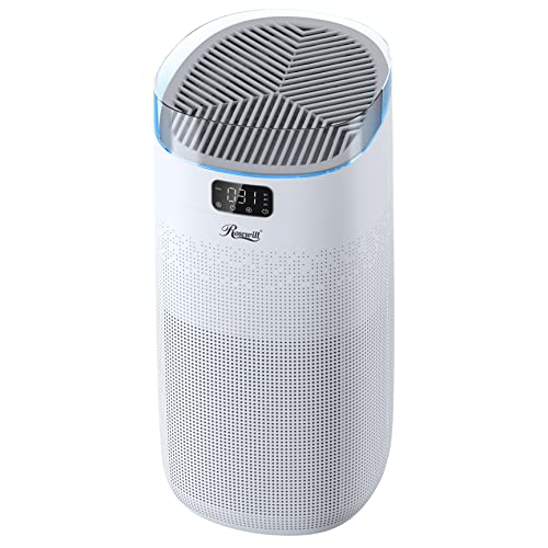 Rosewill True HEPA Air Purifier, Removes Dust, Smoke, Odor, Pollen, Pet Dander, Filters Particulate Pollution, 3 Wind Speeds, UV Light, Digital Control Panel, LED Display, 8-Hour Timer - (RHAP-20001)