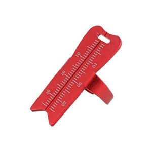 endodontic measuring ring file finger ruler red, aluminium dental root canal measurement instrument 3.5-cm, 1.4-inch, easy to use - lightweight & durable