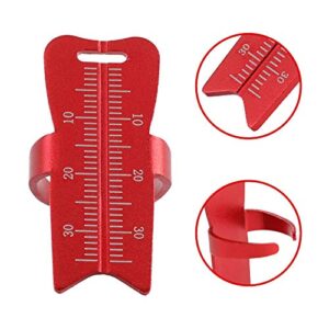 Endodontic Measuring Ring File Finger Ruler Red, Aluminium Dental Root Canal Measurement Instrument 3.5-cm, 1.4-Inch, Easy to Use - Lightweight & Durable