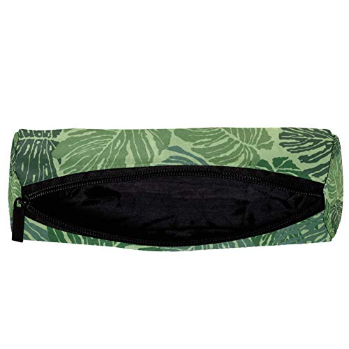 Abstract Floral Tropical Palm Leaves Pencil Bag Pen Case Stationary Case Pencil Pouch Desk Organizer Makeup Cosmetic Bag for School Office