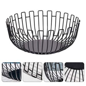 Cabilock Pantry Storage Baskets Metal Wire Fruit Bowl Countertop Fruit Basket Holder Stand Snack Plate Dish Serving Tray Decorative Container for Kitchen Living Room Style 2 Wire Storage Baskets