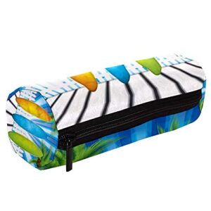 Summer Surfboard with Coconut Tree Pencil Bag Pen Case Stationary Case Pencil Pouch Desk Organizer Makeup Cosmetic Bag for School Office