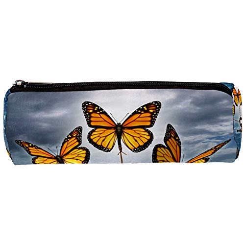 Butterflies Lifting The Burden Anchor Pencil Bag Pen Case Stationary Case Pencil Pouch Desk Organizer Makeup Cosmetic Bag for School Office