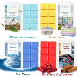 LA BELLEFÉE Wax Melts Wax Cubes, Soy Wax Candle Melts, Decoration Lavender, Fresh Linen, Winds in Summer, Sea Breeze, Raspberry&Cinnamon, Espresso, Cherry