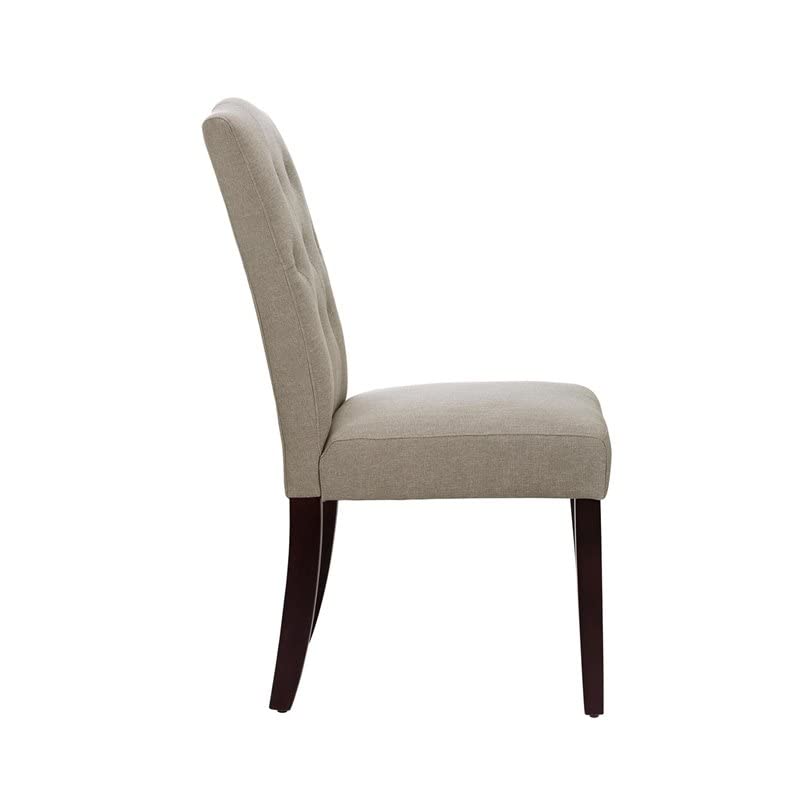 DHP Dorel Claudio Tufted, Upholstered Living Room Furniture, Taupe Dining Chair