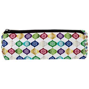 colorful abstract snowflakes pencil bag pen case stationary case pencil pouch desk organizer makeup cosmetic bag for school office