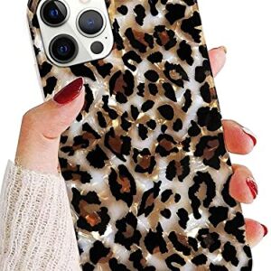 J.west Leopard Case Compatible with 12 Pro Max, Luxury Sparkle Cheetah Print Design Soft Silicone Phone Case Cover Girl Women with TPU Bumper for iPhone 12 Pro Max Case 6.7 Inch (Bling)