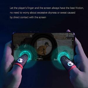 HUAYUWA Mobile Game Controller Finger Sleeve Sets [4 Pack], Anti-Sweat Breathable Full Touch Screen Sensitive Shoot Aim Joysticks Finger Set for PUBG