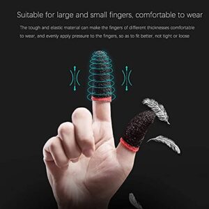 HUAYUWA Mobile Game Controller Finger Sleeve Sets [4 Pack], Anti-Sweat Breathable Full Touch Screen Sensitive Shoot Aim Joysticks Finger Set for PUBG