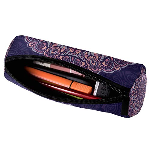 Abstract Flower Mandala Pencil Bag Pen Case Stationary Case Pencil Pouch Desk Organizer Makeup Cosmetic Bag for School Office