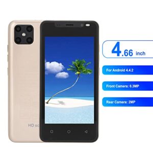 Heayzoki Unlocked Cell Phone, Ip12 Pro 4.66Inch Smartphone 512Mb+4Gb, Dual Cards Dual Standby Unlocked Phones, Android4.4.2 Mobile Phone with Dual Camera, Compact Mini Design, Multifunctional