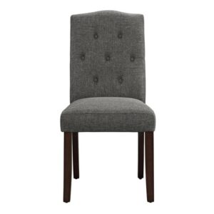 dhp dorel claudio tufted, upholstered living room furniture, gray dining chair