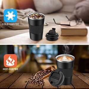 GEMFUL Travel Coffee Mug Double Walled Insulated Tumbler Cups for Cold and Hot Drinks 17oz