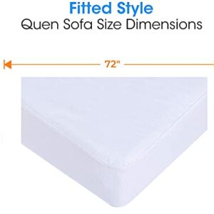 Hudson Comfort Sleeper Sofa Bed Cover, Waterproof On Top, Microfiber Comfortable Fabric, Sofa Mattress Fitted Sheet (Sofa Queen 60x72)