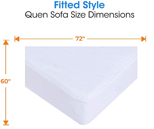 Hudson Comfort Sleeper Sofa Bed Cover, Waterproof On Top, Microfiber Comfortable Fabric, Sofa Mattress Fitted Sheet (Sofa Queen 60x72)