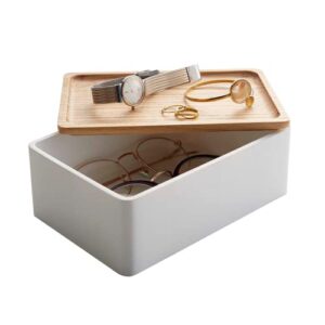 yamazaki accessory box home | polystone | jewelry organizer, one size, ash