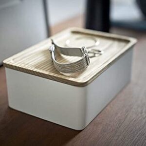 Yamazaki Accessory Box Home | Polystone | Jewelry Organizer, One Size, Ash