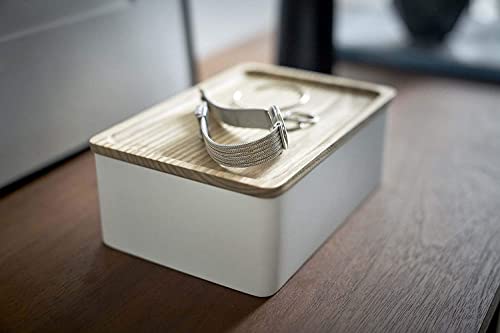 Yamazaki Accessory Box Home | Polystone | Jewelry Organizer, One Size, Ash