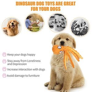 Alphatool Squeaky Dog Toys, Octopus Dog Toys for Aggressive Chewers, Tough No Stuffing Plush Dog Toys for Large Dogs, Crinkle Interactive Puppy Dog Toys for Small Medium Dogs(3pcs)