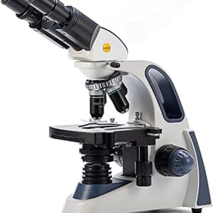 Swift SW380B 40X-2500X Magnification, Siedentopf Head, Research-Grade Binocular Compound Lab Microscope with Wide-Field 10X and 25X Eyepieces,with 48pcs Kids Plastic Prepared Microscope Slides