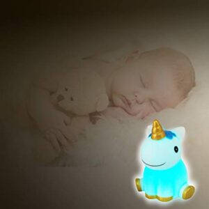 Fundoo Unicorn Night Light for Kids Bedroom, Light Up Cute Unicorn Gifts Color Changing Light for Girls, Battery Operated LED Bedroom Lamp Decoration