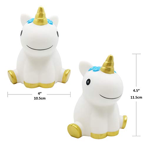 Fundoo Unicorn Night Light for Kids Bedroom, Light Up Cute Unicorn Gifts Color Changing Light for Girls, Battery Operated LED Bedroom Lamp Decoration