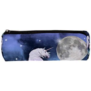 unicorn over a rock to the moon pencil bag pen case stationary case pencil pouch desk organizer makeup cosmetic bag for school office