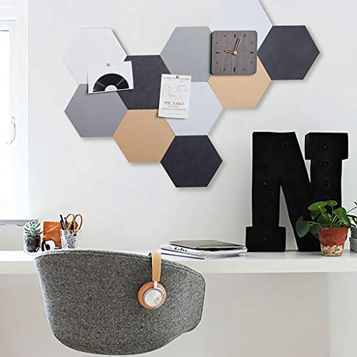 Creative DIY Stitching Hexagonal Felt Wall Stickers, Cork Board Background Wall Without Trace, Kindergarten Photo Wall